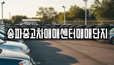 송파중고차매매센터매매단지