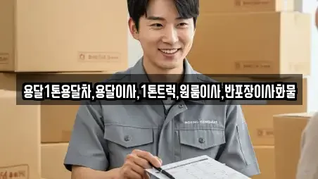 용달1톤용달차,용달이사,1톤트럭,원룸이사,반포장이사화물