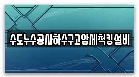 수도누수공사하수구고압세척킹설비