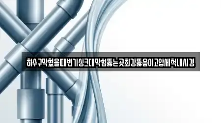 하수구막혔을때변기싱크대막힘뚫는곳최강뚫음이고압세척내시경