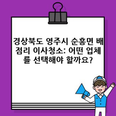 경상북도 영주시 순흥면 배점리 이사청소 잘하는 곳: 완벽한 이사를 위한 필수 가이드