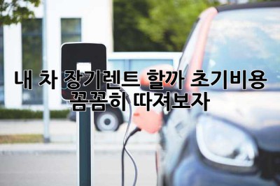 내 차, 장기렌트 할까? 초기비용 꼼꼼히 따져보자!