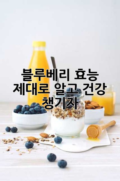 블루베리 효능 제대로 알고 건강 챙기자!