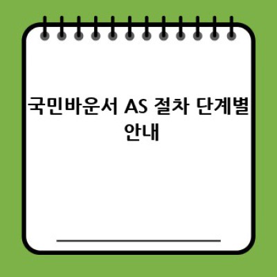 국민바운서 AS & 수리 완벽 가이드