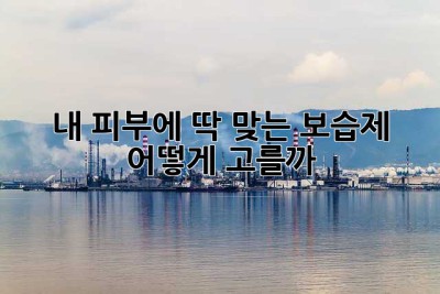 내 피부에 딱 맞는 보습제, 어떻게 고를까? 🤔