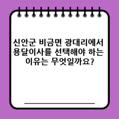 신안군 비금면 광대리 용달이사 후기: 섬 지역 이사, 이렇게 쉽게 할 수 있다면! (가격, 업체 선택, 꿀팁까지!)