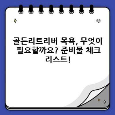 골든리트리버 목욕 완벽 가이드: 털 관리부터 피부 건강까지!