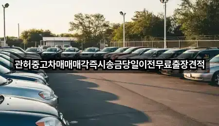 관허중고차매매매각즉시송금당일이전무료출장견적
