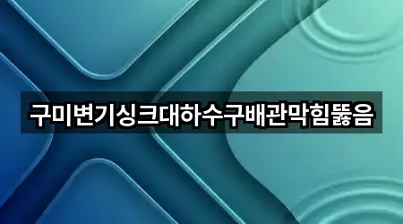 구미변기싱크대하수구배관막힘뚫음