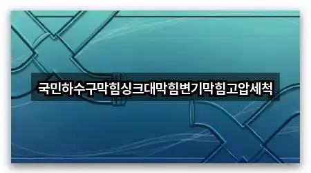 국민하수구막힘싱크대막힘변기막힘고압세척