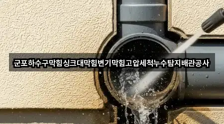 군포하수구막힘싱크대막힘변기막힘고압세척누수탐지배관공사