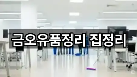 금오유품정리 집정리