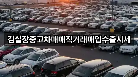 김실장중고차매매직거래매입수출시세
