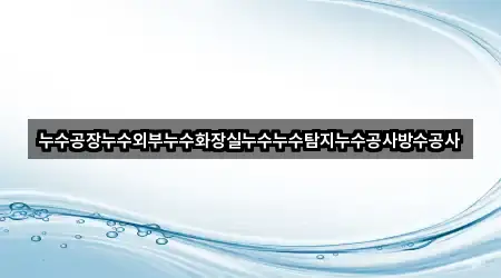 누수공장누수외부누수화장실누수누수탐지누수공사방수공사