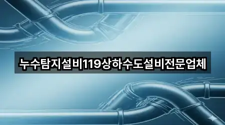 누수탐지설비119상하수도설비전문업체