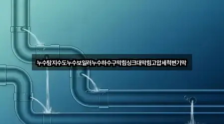 누수탐지수도누수보일러누수하수구막힘싱크대막힘고압세척변기막