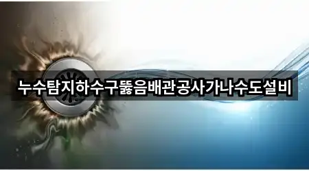 누수탐지하수구뚫음배관공사가나수도설비