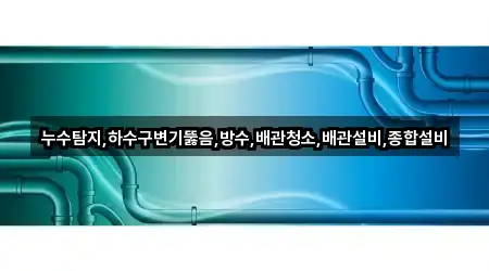 누수탐지,하수구변기뚫음,방수,배관청소,배관설비,종합설비