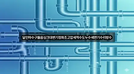 달인하수구뚫음싱크대변기정화조고압세척수도누수세면기수리방수