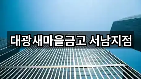 비용 확인: 광주광역시 남동 대출 5곳