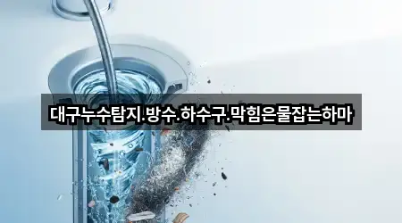대구누수탐지.방수.하수구.막힘은물잡는하마
