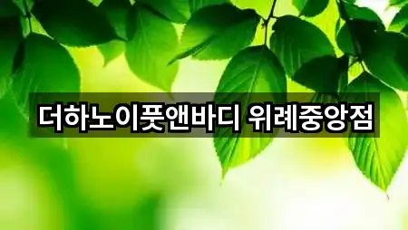 더하노이풋앤바디 위례중앙점