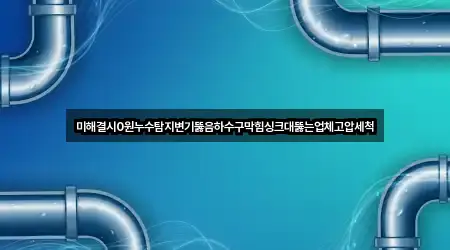 미해결시0원누수탐지변기뚫음하수구막힘싱크대뚫는업체고압세척