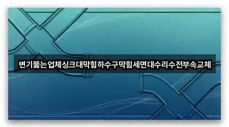 변기뚫는업체싱크대막힘하수구막힘세면대수리수전부속교체