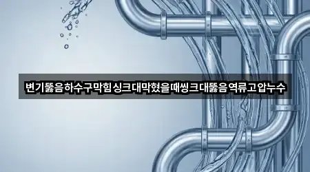 변기뚫음하수구막힘싱크대막혔을때씽크대뚫음역류고압누수