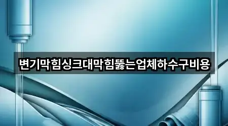 변기막힘싱크대막힘뚫는업체하수구비용