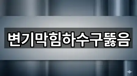 변기막힘하수구뚫음