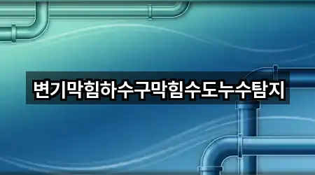 변기막힘하수구막힘수도누수탐지
