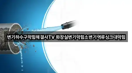 변기하수구막힘해결사TV 화장실변기막힘소변기역류싱크대막힘