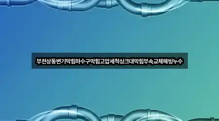 부천상동변기막힘하수구막힘고압세척싱크대막힘부속교체해빙누수