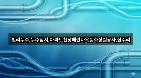 빌라누수,누수탐사,아파트천장베란다욕실화장실공사,집수리
