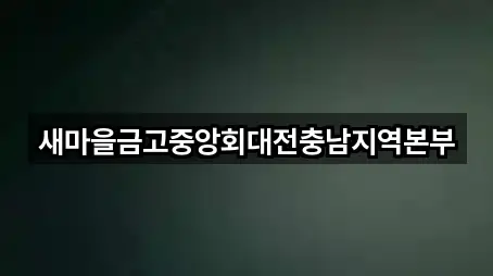 새마을금고중앙회대전충남지역본부