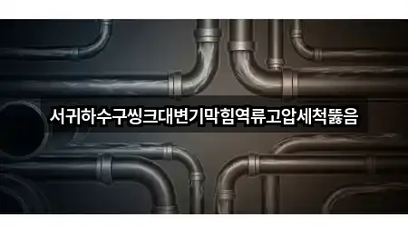 서귀하수구씽크대변기막힘역류고압세척뚫음