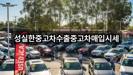 성실한중고차수출중고차매입시세