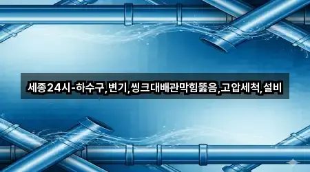 세종24시-하수구,변기,씽크대배관막힘뚫음,고압세척,설비