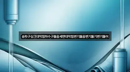 송파구싱크대막힘하수구뚫음세면대막힘변기뚫음변기뚫기변기뚫어