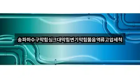 송파하수구막힘싱크대막힘변기막힘뚫음역류고압세척