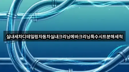 실내세차디테일링자동차실내크리닝에바크리닝특수시트분해세척