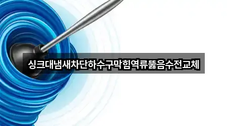 경북 포항 북구 죽도동 싱크대뚫음 방문 정보 1곳