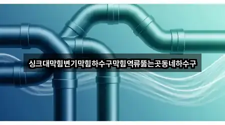싱크대막힘변기막힘하수구막힘역류뚫는곳동네하수구
