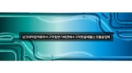 싱크대막힘역류하수구막힘변기배관배수구막혔을때뚫는곳뚫음업체