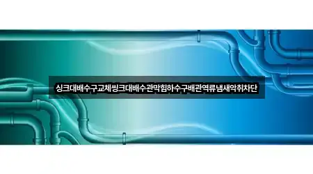 싱크대배수구교체씽크대배수관막힘하수구배관역류냄새악취차단