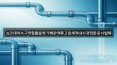 싱크대하수구막힘뚫음변기배관역류고압세척내시경전문공사업체