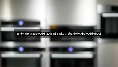 웅진코웨이얼음정수기제습기비데 비데공기청정기연수기정수기렌탈상담