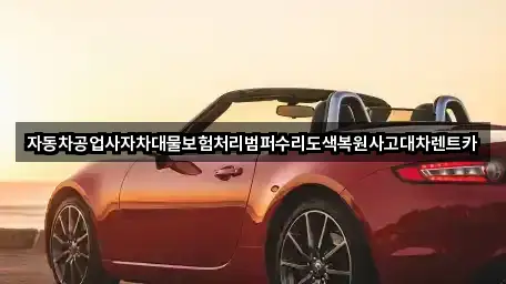 자동차공업사자차대물보험처리범퍼수리도색복원사고대차렌트카