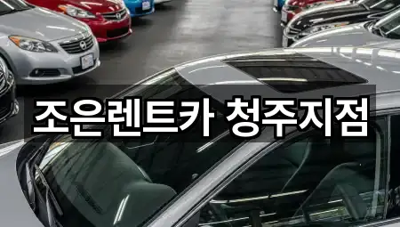 청주 상당구 수동 렌트카 5곳 위치 링크 모음